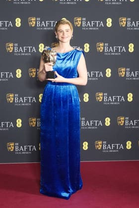 2026 EE BAFTA Film Awards, Royal Festival Hall, London, UK, 22 February 2026. Jessie Buckley in the winners press room at the 2026 EE BAFTA Film Awards, Royal Festival Hall, London, UK, 22 February 2026., Credit:Julie Edwards Avalon United Kingdom, London Copyright: xJuliexEdwardsx xAvalonx 1077480757