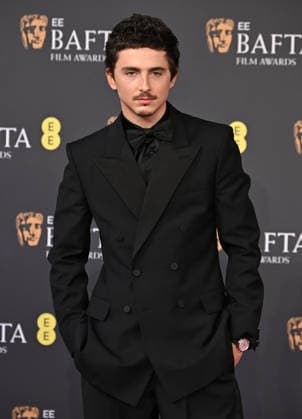 Timothee Chalamet attends the 2026 EE BAFTA Film Awards at The Royal Festival Hall in London, England. UK. Sunday 22nd February 2026. Copyright: xJamesxWarrenx 2026 EE BAFTA FILM AWARDS14