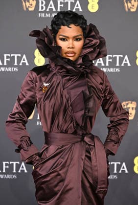 Teyana Taylor attends the 2026 EE BAFTA Film Awards at The Royal Festival Hall in London, England. UK. Sunday 22nd February 2026. Copyright: xJamesxWarrenx 2026 EE BAFTA FILM AWARDS44