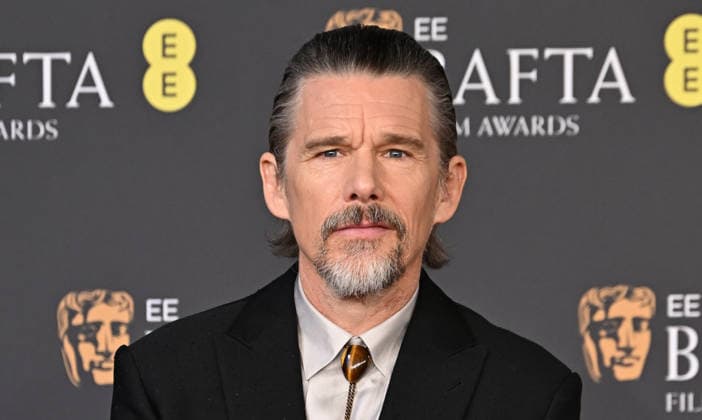 Ethan Hawke attends the 2026 EE BAFTA Film Awards at The Royal Festival Hall in London, England. UK. Sunday 22nd February 2026. Copyright: xJamesxWarrenx 2026 EE BAFTA FILM AWARDS48