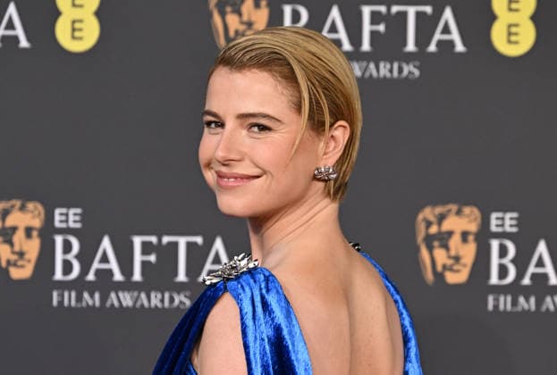 Jessie Buckley attends the 2026 EE BAFTA Film Awards at The Royal Festival Hall in London, England. UK. Sunday 22nd February 2026. Copyright: xJamesxWarrenx 2026 EE BAFTA FILM AWARDS1
