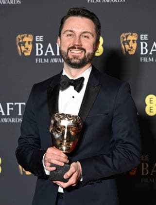 American editor Andy Jurgensen attends the Winners Room at the EE BAFTA Film Awards at the Royal Festival Hall in London, England on Sunday, February 22, 2026.  LON202602221114 RUNExHELLESTAD