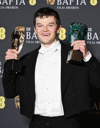 British actor Robert Aramayo attends the Winners Room at the EE BAFTA Film Awards at the Royal Festival Hall in London, England on Sunday, February 22, 2026.  LON202602221104 RUNExHELLESTAD