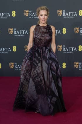 February 22, 2026, London, England, United Kingdom: GILLIAN ANDERSON attends the red carpet during the EE BAFTA Film Awards 2026 ceremony at The Royal Festival Hall. London United Kingdom  - ZUMAs371 20260222_zip_s371_103 Copyright: xWiktorxSzymanowiczx