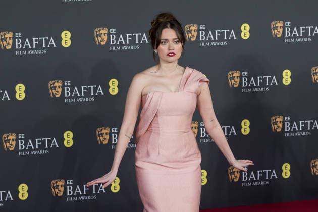 February 22, 2026, London, England, United Kingdom: AIMEE LOU WOOD attends the red carpet during the EE BAFTA Film Awards 2026 ceremony at The Royal Festival Hall. London United Kingdom - ZUMAs371 20260222_zip_s371_108 Copyright: xWiktorxSzymanowiczx