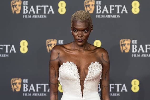February 22, 2026, London, England, United Kingdom: SHEILA ATIM attends the red carpet during the EE BAFTA Film Awards 2026 ceremony at The Royal Festival Hall. London United Kingdom  - ZUMAs371 20260222_zip_s371_124 Copyright: xWiktorxSzymanowiczx