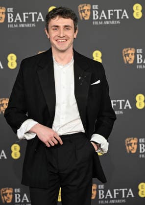 Celebrities arrive at the 2026 BAFTA Film Awards at Royal Festival Hall, London Featuring: Paul Mescal Where: London, United Kingdom When: 22 Feb 2026 Credit: Cover Images EDITORIAL USE ONLY. NOT FOR USE BY NEWSPAPERS BASED IN THE UK. Copyright: xx coverimg55497257