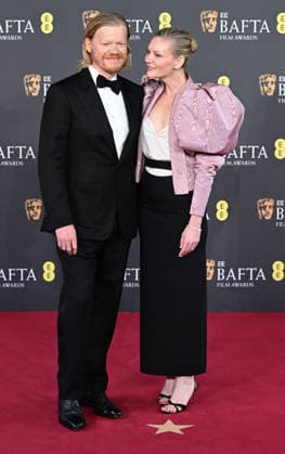 Celebrities arrive at the 2026 BAFTA Film Awards at Royal Festival Hall, London Featuring: Jesse Plemons and Kirsten Dunst Where: London, United Kingdom When: 22 Feb 2026 Credit: Cover Images EDITORIAL USE ONLY. NOT FOR USE BY NEWSPAPERS BASED IN THE UK. Copyright: xx coverimg55497214