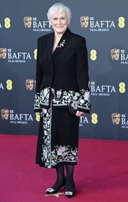 Celebrities arrive at the 2026 BAFTA Film Awards at Royal Festival Hall, London Featuring: Glenn Close Where: London, United Kingdom When: 22 Feb 2026 Credit: Cover Images EDITORIAL USE ONLY. NOT FOR USE BY NEWSPAPERS BASED IN THE UK. Copyright: xx coverimg55497169