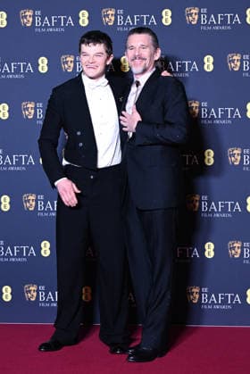 2026 BAFTA Film Awards press room at the Royal Festival Hall, Southbank Centre Featuring: Robert Aramayo and Ethan Hawke Where: London, United Kingdom When: 22 Feb 2026 Credit: Cover Images EDITORIAL USE ONLY. NOT FOR USE BY NEWSPAPERS BASED IN THE UK. Copyright: xx coverimg55497434