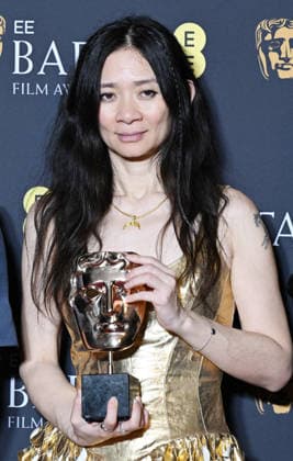 Chinese director Chloe Zhao attends the Winners Room at the EE BAFTA Film Awards at the Royal Festival Hall in London, England on Sunday, February 22, 2026.  LON202602221116 RUNExHELLESTAD