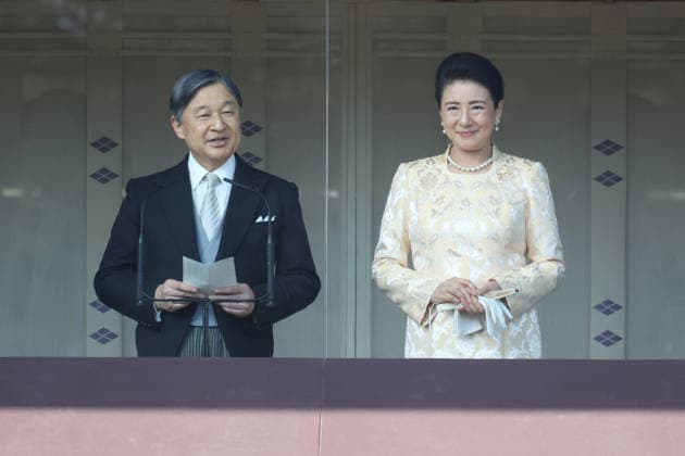 February 23, 2026, Tokyo, Japan: (L to R) EMPEROR NARUHITO of Japan delivers his message, expressing his heartfelt wishes alongside his wife EMPRESS MASAKO of Japan during his birthday celebration at the Imperial Palace, where crowds gathered to honor this special occasion. Tokyo Japan - ZUMAm191 20260223_aap_m191_010 Copyright: xRodrigoxReyesxMarinx