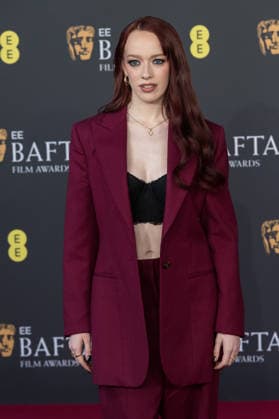 February 22, 2026, London, England, United Kingdom: AMYBETH MCNULTY attends the red carpet during the EE BAFTA Film Awards 2026 ceremony at The Royal Festival Hall. London United Kingdom  - ZUMAs371 20260222_zip_s371_161 Copyright: xWiktorxSzymanowiczx