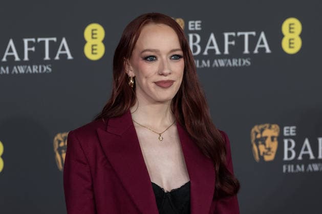 February 22, 2026, London, England, United Kingdom: AMYBETH MCNULTY attends the red carpet during the EE BAFTA Film Awards 2026 ceremony at The Royal Festival Hall. London United Kingdom - ZUMAs371 20260222_zip_s371_162 Copyright: xWiktorxSzymanowiczx