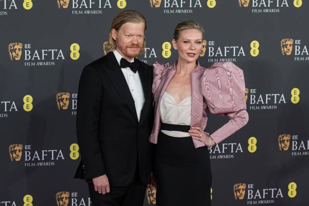 February 22, 2026, London, England, United Kingdom: JESSE PLEMONS and KIRSTEN DUNST attend the red carpet during the EE BAFTA Film Awards 2026 ceremony at The Royal Festival Hall. London United Kingdom  - ZUMAs371 20260222_zip_s371_197 Copyright: xWiktorxSzymanowiczx