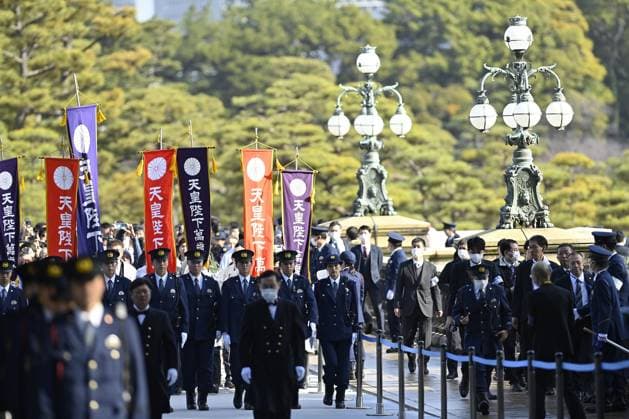 Japanese Emperor Naruhito’s 66th birthday TOKYO, JAPAN - FEBRUARY 23 : Well-wishers are escorted by police officers as they arrive at the Imperial Palace to celebrate Japanese Emperor Naruhito’s 66th birthday for a public appearance in Tokyo, Japan on February 23, 2026. David Mareuil Anadolu Tokyo Japan. Editorial use only. Please get in touch for any other usage.  Copyright: x2026xAnadoluxDavidxMareuilx