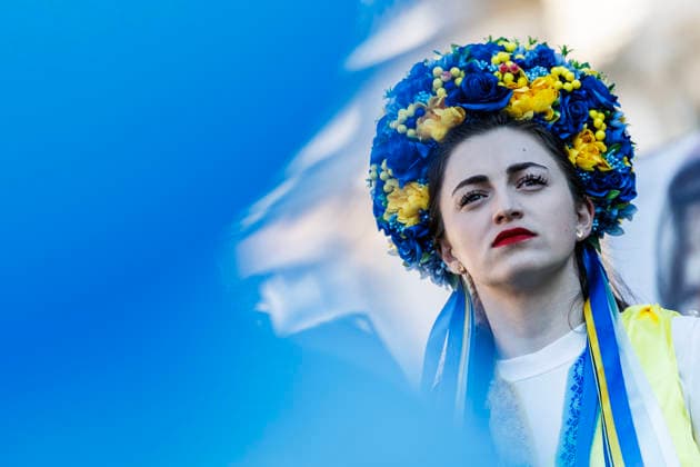 February 22, 2026, Rome, Italia, Italy: Demonstration marking the fourth anniversary of Russia s invasion of Ukraine . rome, Italy 22 Feb 2026 Rome Italy  - ZUMAa289 20260222_zia_a289_065 Copyright: xFrancescoxFotiax