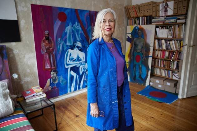 Bettina Semmer ** NUR FÜR REDAKTIONELLE ZWECKE ** EDITORIAL USE ONLY **<p>Die Künstlerin Bettina Semmer in ihrer Wohnung bzw. ihrem Atelier in der Schöneberger Straße in Berlin-Kreuzberg. Deutschland Berlin Berlin Copyright: JoergxCarstensen