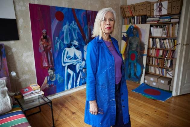 Bettina Semmer ** NUR FÜR REDAKTIONELLE ZWECKE ** EDITORIAL USE ONLY **<p>Die Künstlerin Bettina Semmer in ihrer Wohnung bzw. ihrem Atelier in der Schöneberger Straße in Berlin-Kreuzberg. Deutschland Berlin Berlin Copyright: JoergxCarstensen
