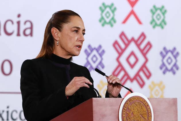 Mexico s President Claudia Sheinbaum speaks during a news conference about the death of Nemesio Oseguera, know El Mencho, leader of the Jalisco Nueva Generacion Cartel, during an operation in Tapalpa, Jalisco, which sparked roadblocks and vehicle burnings in various parts of the country. on February 23, 2026 in Mexico City, Mexico. Mexico City Mexico  - ZUMAe321 20260223_zia_e321_021 Copyright: xCarlosxSantiagox