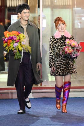 February 23, 2026, Sanremo, Italy: Italian singers Maria Antonietta (R) & Colombre (L) arrive on the carpet for an event held on the eve of the 76th edition of the Sanremo Italian Song Festival, in Sanremo, Italy, 23 February 2026. The music festival will run from 24 to 28 February 2026. ANSA ETTORE FERRARI Sanremo Italy  - ZUMAa110 20260223_zaf_a110_055 Copyright: xEttorexFerrarix