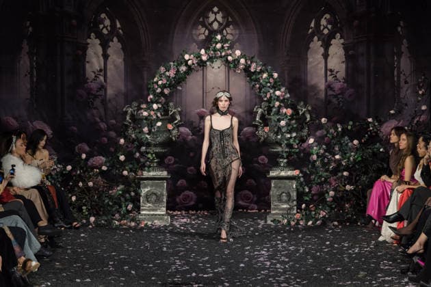 Aadnevik AW26 Show at London Fashion Week LONDON, UNITED KINGDOM - FEBRUARY 23: A model walks the runway during Aadnevik Autumn Winter 2026 show at The Royal Horseguards Hotel as part of London Fashion Week in London, United Kingdom on February 23, 2026. Wiktor Szymanowicz Anadolu London United Kingdom. Editorial use only. Please get in touch for any other usage.  Copyright: x2026xAnadoluxWiktorxSzymanowiczx