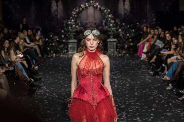 Aadnevik AW26 Show at London Fashion Week LONDON, UNITED KINGDOM - FEBRUARY 23: A model walks the runway during Aadnevik Autumn Winter 2026 show at The Royal Horseguards Hotel as part of London Fashion Week in London, United Kingdom on February 23, 2026. Wiktor Szymanowicz Anadolu London United Kingdom. Editorial use only. Please get in touch for any other usage.  Copyright: x2026xAnadoluxWiktorxSzymanowiczx
