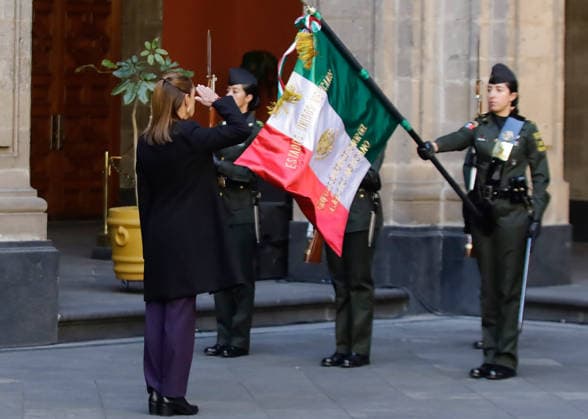 February 23, 2026, Mexico City, Mexico: Claudia Sheinbaum, Mexican President leads a ceremony commemorating the 113th anniversary of the death of Francisco I. Madero at the National Palace. Francisco I. Madero was a champion of democracy and a key figure in the Mexican Revolution. His legacy includes the fight for effective suffrage and the prohibition of reelection. Mexico City Mexico  - ZUMAs197 20260223_aaa_s197_175 Copyright: xGerardoxVieyrax