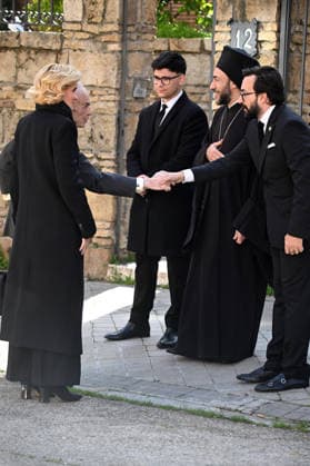The Greek Orthodox Cathedral of St. Andrew and St. Demetrios honors Irene of Greece Charles Zurita and Maria Zurita upon their arrival at the tribute to Irene of Greece at the Greek Orthodox Cathedral of St. Andrew and St. Demetrios, on February 24, 2026, in Madrid Spain FAMOUSES KINGDOM GREECE DEATH José Madrid Madrid Madrid Spain  Copyright: xJosÃ xOlivax 7317602