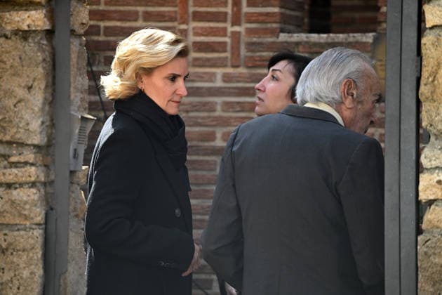 The Greek Orthodox Cathedral of St. Andrew and St. Demetrios honors Irene of Greece Maria Zurita and Carlos Zurita upon their arrival at the tribute to Irene of Greece at the Greek Orthodox Cathedral of St. Andrew and St. Demetrios, on February 24, 2026, in Madrid Spain FAMOUSES KINGDOM GREECE DEATH José Madrid Madrid Madrid Spain  Copyright: xJosÃ xOlivax 7317613
