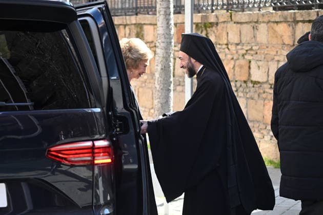 The Greek Orthodox Cathedral of St. Andrew and St. Demetrios honors Irene of Greece Queen Sofia on her arrival at the tribute to Irene of Greece at the Greek Orthodox Cathedral of St. Andrew and St. Demetrios, on February 24, 2026, in Madrid Spain FAMOUSES GREECE ROYALTY DEATH José Madrid Madrid Madrid Spain  Copyright: xJosÃ xOlivax 7317832