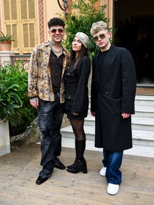 Sanremo, 76th Italian Song Festival - arrivals at Villa Nobel. In the photo: blind, El ma, soniko  Copyright: xSimonexComix xipa-agency.netx xPoolxSanremox02x IPA_Agency_IPA71959077