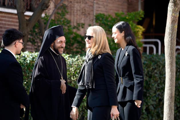 The Greek Orthodox Cathedral of St. Andrew and St. Demetrios pays tribute to Irene of Greece Infanta Elena and Victoria Federica on their arrival at the tribute to Irene of Greece at the Greek Orthodox Cathedral of St. Andrew and St. Demetrios, on February 24, 2026, in Madrid Spain FAMOUSES KINGDOM GREECE DEATH Madrid Madrid Madrid Spain  Copyright: xJosexVelascox 7318027