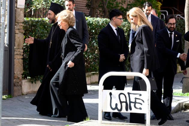 The Greek Orthodox Cathedral of St. Andrew and St. Demetrios pays tribute to Irene of Greece Queen Sofia and Infanta Cristina on their arrival at the tribute to Irene of Greece at the Greek Orthodox Cathedral of St. Andrew and St. Demetrios, on February 24, 2026, in Madrid Spain FAMOUSES GREECE ROYALTY DEATH Madrid Madrid Madrid Spain  Copyright: xJosexVelascox 7318042