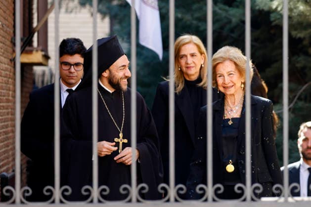 The Greek Orthodox Cathedral of St. Andrew and St. Demetrios pays tribute to Irene of Greece Queen Sofia and Infanta Cristina on their arrival at the tribute to Irene of Greece at the Greek Orthodox Cathedral of St. Andrew and St. Demetrios, on February 24, 2026, in Madrid Spain FAMOUSES GREECE ROYALTY DEATH Madrid Madrid Madrid Spain  Copyright: xJosexVelascox 7318053
