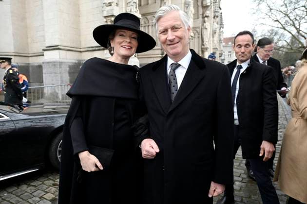 Mass for the defuncts of the Royal family 24 02 2026 BRUSSELS, BELGIUM - FEBRUARY 24 : King Philippe and Queen Mathilde attend the annual mass in memory of deceased members of the Royal Family. The ceremony takes place at the Church of Our Lady in Laeken on February 24, 2026 in Brussels, Belgium, 24 02 2026 Brussels Belgium  Copyright: xDidierxLebrunx