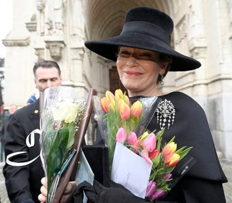 Mass for the defuncts of the Royal family 24 02 2026 BRUSSELS, BELGIUM - FEBRUARY 24 : Queen Mathilde attend the annual mass in memory of deceased members of the Royal Family. The ceremony takes place at the Church of Our Lady in Laeken on February 24, 2026 in Brussels, Belgium, 24 02 2026 Brussels Belgium  Copyright: xDidierxLebrunx