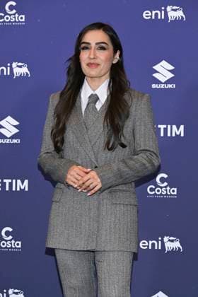 76th Italian Song Festival of Sanremo Photocall of 1st evening and 1st DopoFestival hosts Teatro Ariston Sanremo, Italy Manola Moslehi 76th Italian Song Festival of Sanremo Photocall of 1st evening and 1st DopoFestival hosts Teatro Ariston Sanremo, Italy 23rd February 2026 SGPItalia id 134399_008 Not Exclusive  Copyright: xALFONSOxCATALANO SGPITALIAx