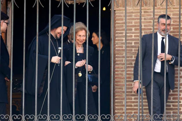 The Greek Orthodox Cathedral of St. Andrew and St. Demetrios pays tribute to Irene of Greece Queen Sofia at the exit of the tribute to Irene of Greece at the Greek Orthodox Cathedral of St. Andrew and St. Demetrios, on February 24, 2026, in Madrid Spain FAMOUSES GREECE ROYALTY DEATH Madrid Madrid Madrid Spain  Copyright: xJosexVelascox 7318396