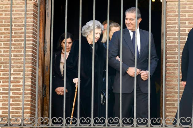 The Greek Orthodox Cathedral of St. Andrew and St. Demetrios honors Irene of Greece Ana de Orleans and Pedro Lopez Quesada at the exit of the tribute to Irene of Greece at the Greek Orthodox Cathedral of St. Andrew and St. Demetrios, on February 24, 2026, in Madrid Spain FAMOUS KINGDOM GREECE DEATH Madrid Madrid Madrid Spain  Copyright: xJosexVelascox 7318406