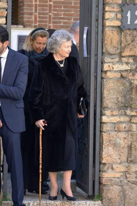 The Greek Orthodox Cathedral of St. Andrew and St. Demetrios honors Irene of Greece Cristina de Borbón Dos Sicilias and Ana de Orleans at the exit of the tribute to Irene of Greece at the Greek Orthodox Cathedral of St. Andrew and St. Demetrios, on February 24, 2026, in Madrid Spain FAMOUSES KINGDOM GREECE DEATH Madrid Madrid Madrid Spain  Copyright: xJosexVelascox 7318427