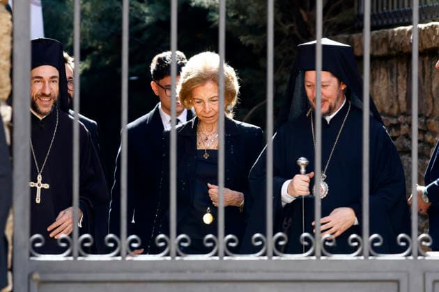 The Greek Orthodox Cathedral of St. Andrew and St. Demetrios pays tribute to Irene of Greece Queen Sofia at the exit of the tribute to Irene of Greece at the Greek Orthodox Cathedral of St. Andrew and St. Demetrios, on February 24, 2026, in Madrid Spain FAMOUSES GREECE ROYALTY DEATH Madrid Madrid Madrid Spain  Copyright: xJosexVelascox 7318439