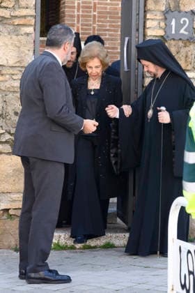 The Greek Orthodox Cathedral of St. Andrew and St. Demetrios pays tribute to Irene of Greece Queen Sofia at the exit of the tribute to Irene of Greece at the Greek Orthodox Cathedral of St. Andrew and St. Demetrios, on February 24, 2026, in Madrid Spain FAMOUSES GREECE ROYALTY DEATH Madrid Madrid Madrid Spain  Copyright: xJosexVelascox 7318440