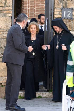 The Greek Orthodox Cathedral of St. Andrew and St. Demetrios pays tribute to Irene of Greece Queen Sofia at the exit of the tribute to Irene of Greece at the Greek Orthodox Cathedral of St. Andrew and St. Demetrios, on February 24, 2026, in Madrid Spain FAMOUSES GREECE ROYALTY DEATH Madrid Madrid Madrid Spain  Copyright: xJosexVelascox 7318441