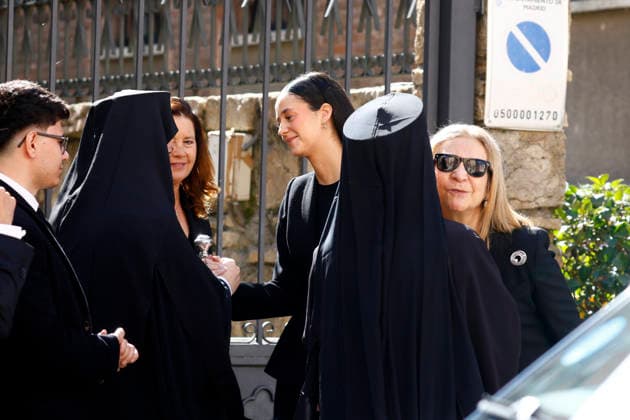 The Greek Orthodox Cathedral of St. Andrew and St. Demetrios honors Irene of Greece Victoria Federica and Infanta Elena at the exit of the tribute to Irene of Greece at the Greek Orthodox Cathedral of St. Andrew and St. Demetrios, on February 24, 2026, in Madrid Spain FAMOUSES KINGDOM GREECE DEATH Madrid Madrid Madrid Spain  Copyright: xJosexVelascox 7318450