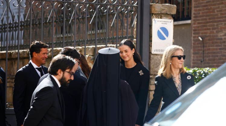 The Greek Orthodox Cathedral of St. Andrew and St. Demetrios honors Irene of Greece Victoria Federica and Infanta Elena at the exit of the tribute to Irene of Greece at the Greek Orthodox Cathedral of St. Andrew and St. Demetrios, on February 24, 2026, in Madrid Spain FAMOUSES KINGDOM GREECE DEATH Madrid Madrid Madrid Spain  Copyright: xJosexVelascox 7318459