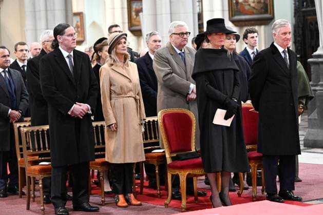 Mass for the defuncts of the Royal family 24 02 2026 BRUSSELS, BELGIUM - FEBRUARY 24 : King Philippe, Queen Mathilde, Prince Laurent, Princess Claire, as well as Princess Delphine and Mr James O Hare, attend the annual mass in memory of deceased members of the Royal Family. The ceremony takes place at the Church of Our Lady in Laeken on February 24, 2026 in Brussels, Belgium, 24 02 2026 Brussels Belgium  Copyright: xDidierxLebrunx
