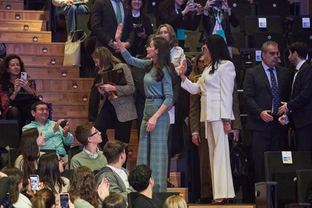 February 24, 2026, Huesca, Huesca, Spain: QUEEN LETIZIA of Spain attends the announcement of the Princess of Girona Foundation s Ã¢â‚¬oeCreaempresa 2026Ã¢â‚¬Â award during the second stage of the Princess of Girona Foundation s talent tour Huesca Spain  - ZUMAc260 20260224_zep_c260_033 Copyright: xMikexChicorrox