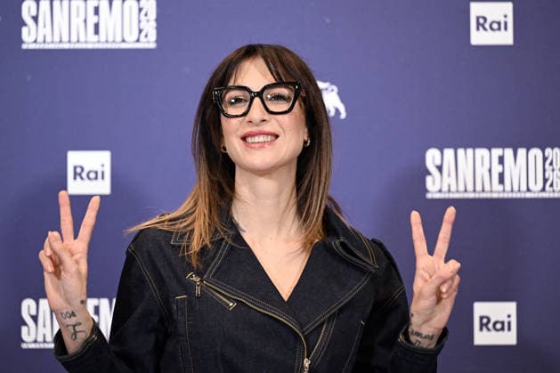 76th Italian Song Festival, Photocall February 24, 2026, Sanremo. 76th Italian Song Festival. Photocall. Pictured: Ema Stokholma, Credit:Maria Laura Antonelli Avalon Italy, Sanremo  Copyright: xMariaxLauraxAntonellix xAvalonx 1077910278