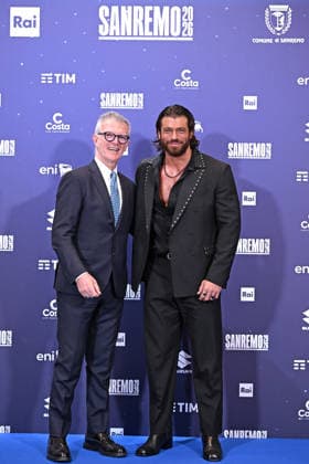 76th Italian Song Festival, Photocall February 24, 2026, Sanremo. 76th Italian Song Festival. Photocall. Pictured are Claudio Fasulo and Can Yaman., Credit:Maria Laura Antonelli Avalon Italy, Sanremo  Copyright: xMariaxLauraxAntonellix xAvalonx 1077913698